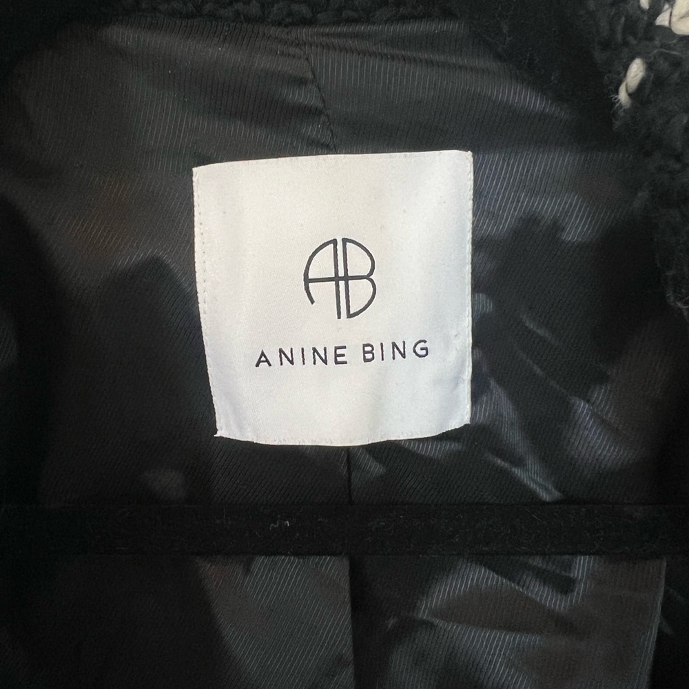 ANINE BING Kaia Plaid Blazer - Black and White - Picture 8 of 10